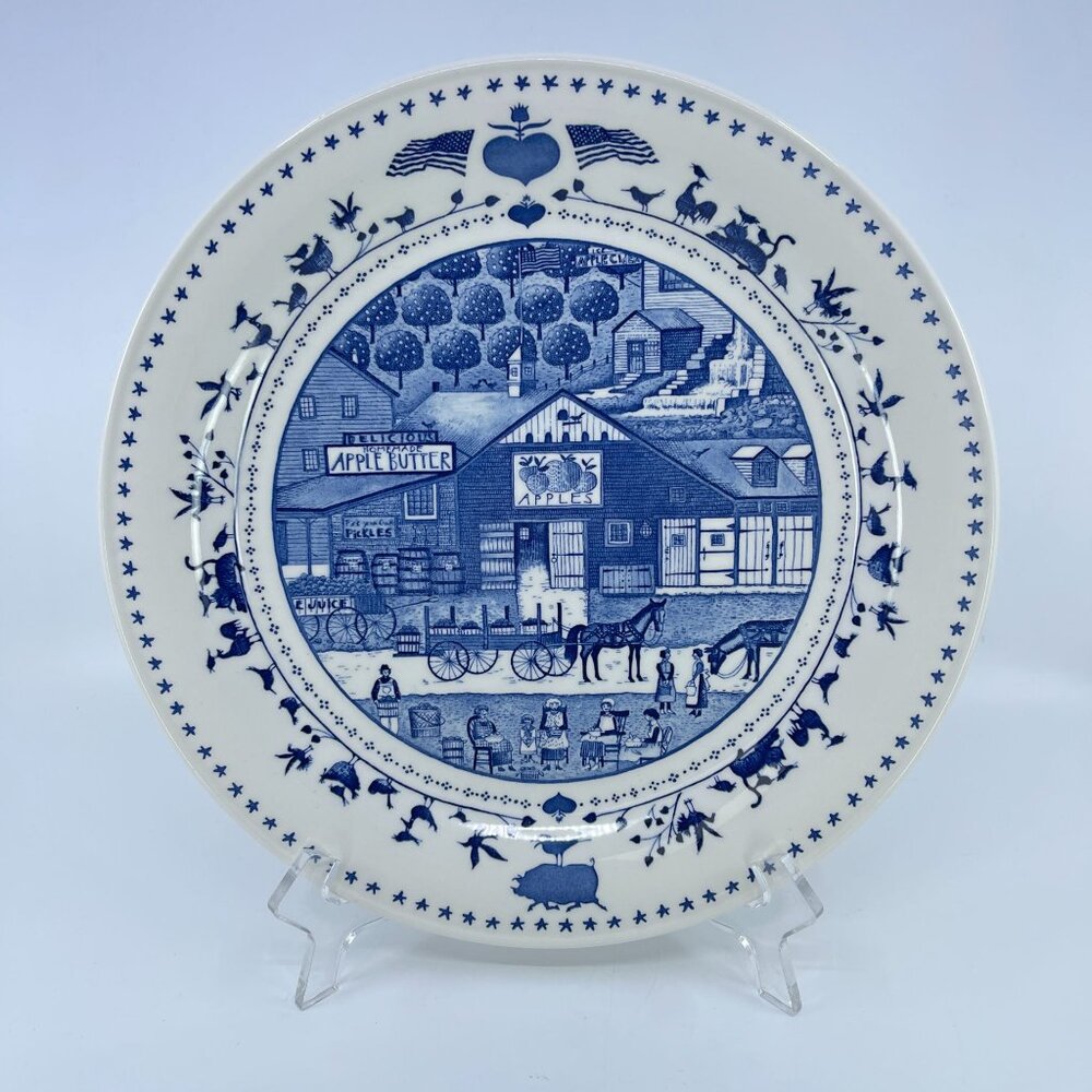 vintage charles wysocki americana commemorative dinner plate manufactured